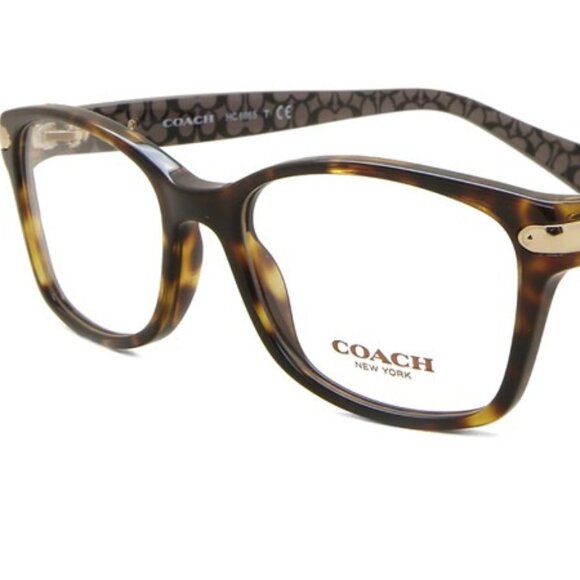 Coach HC6065 5291 Eyeglasses – Dark Tortoise Full-Rim Rectangular Frame - Picture 1 of 4